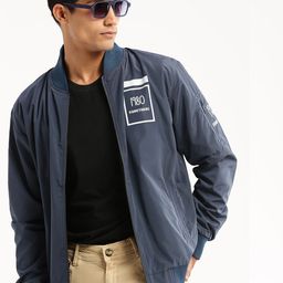 SHOWOFF Mock Collar Windcheater Bomber Jacket-23