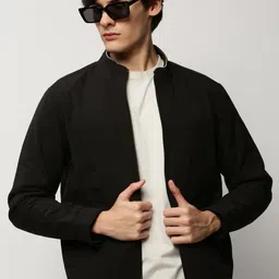 SHOWOFF Mock Collar Windcheater Bomber Jacket-image-59