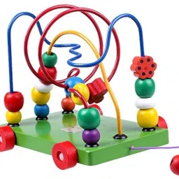 Wooden Circle Beads Maze Roller Coaster-31