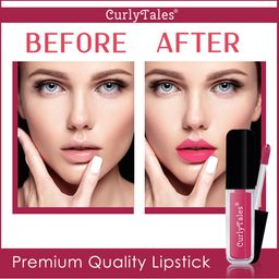 CurlyTales True Matte Set Of 4 Vegan Paraben Free Smooth Glide Long Lasting Liquid Matte Lipstick 4 ml Each image 3
