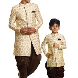 VASTRAMAY Boys Woven-Design Sherwani Set-28