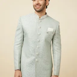 Manyavar Woven Design Sherwani With Trouser image 4
