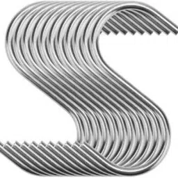 13 PCs Steel "S" Hook Pronged Hanging Hanger Hooks Kitchen Pan Pot Holder Rack Hooks Clothes Bags Towels Plants Hanging Hanger Hooks "S" Type Hook Hook 13-10
