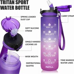Motivational Water Bottle 1000 ml Water Bottle-image-93