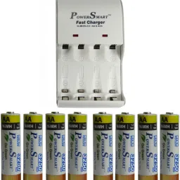 Power Smart Fast Charging Unit PS1002 Combo With 2 Set 3250maHx4 AA CellsCamera Battery Charger-image-19
