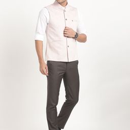 Turtle Checked Slim-Fit Nehru Jacket image 3