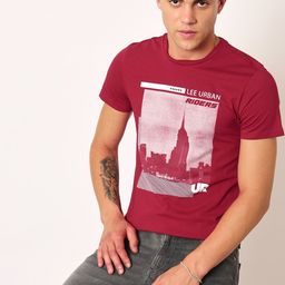 Lee Graphic Printed Cotton Slim Fit T-shirt-image-18