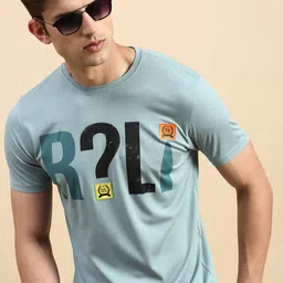 SHOWOFF Typography Printed Slim Fit T-shirt-image-99