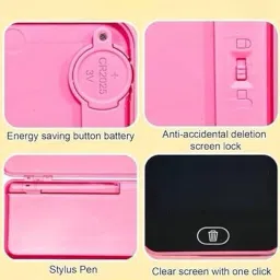 arham PENCIL BOX WITH LCD IN FRONT AND ONE STYLUS PEN Geometry Box image 2