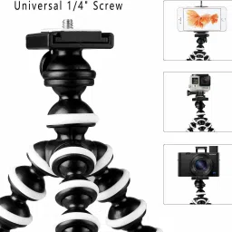 Hiffin ®Gorilla Tripod/Mini Tripod 10+3 inch for Mobile Phone with Holder for Mobile Tripod Ball Head image 3
