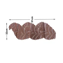 Kuber Industries Copper Coloured Leaf Shaped PVC Table Runners image 3