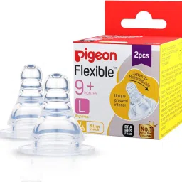 flexible 9 months plus L slim neck 2 pcs nippls Fast Flow Nipple-image-75
