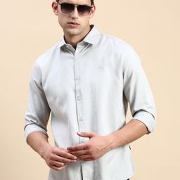 SHOWOFF Comfort Slim Fit Opaque Cotton Casual Shirt-image-20