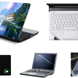 Mitram 5in1 Laptop Accessories Combo 15.6 Inch Hope Effects laptop Skins Stickers, Screen Guard, Key Guard, Mouse Pad and Palmrest Skin for Combo Set-image-94