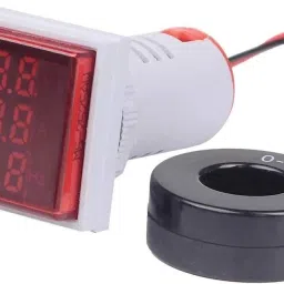 Direct AC Volt+Amp+Frequency Meter LED Display Range 600V, 0-100A,0-50Hz (Red) Voltmeter-image-4