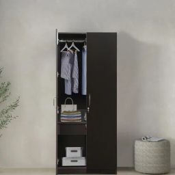 mintwud from pepperfry Amber 2 Door Wardrobe With Drawer In Wenge Finish With Drawer-picture-32