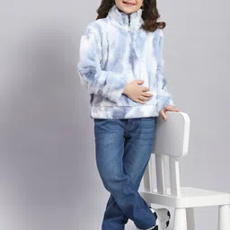 Monte Carlo Girls Abstract Printed Stand Collar Sweatshirt image 4