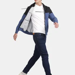 t-base Colourblocked Hooded Front-Open Sweatshirt image 4