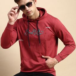 SHOWOFF Typography Printed Hooded Cotton Sweatshirt-image-60