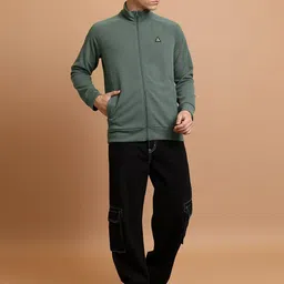 HIGHLANDER Mock Collar Front-Open Sweatshirt image 3