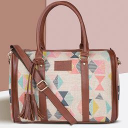 Multicolor Women Shoulder Bag Lorna Printed Handicraft Handbag Ladies Shoulder Bag For Women College Girls-16