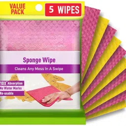 Sponge Wipe Resusable Kitchen Cleaning Multi-Color & Biodegradable Sponge Wipe-picture-16