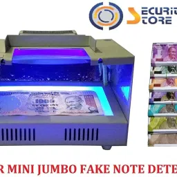 Security Store Fake Note Detector Machine (Silver) for Banks, Post Offices, Shops, Offices Handheld Currency Detector image 2