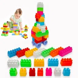 arizon 2 in 1 Combo 51 pc Mega Jumbo Building Blocks and 60 Pc Medium Building Block image 3