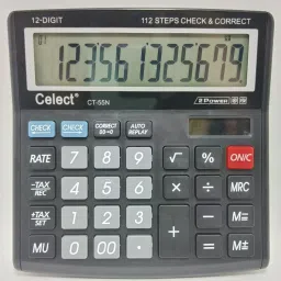 CT- 55N 12 Digit Calculator with Large Display and Sturdy Design for Office BasicCalculator-14