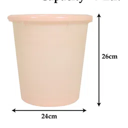 Kuber Industries Cream Colored Portable Garbage Basket 7 L image 2