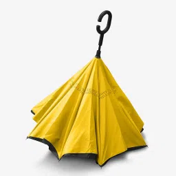 uk enterprise PACK 3 : C Type Handle Double Layer Inverted Upside Down Reversible Umbrella image 4