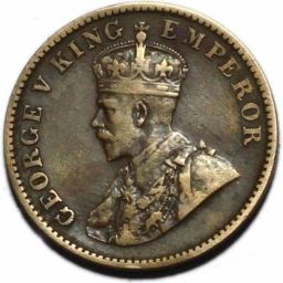 BRITISH INDIA GEORGE V QUARTER ANNA - QUALITY COPPER COIN Medieval Coin Collection (1 Coins) Medieval Coin Collection-image-65