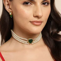 Anouk Women Gold-Plated Pearls Pearls Jewellery Set-44