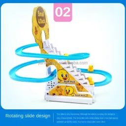 95-Duck Slide Toy Set, Automatic Stair-Climbing Race Track Set-DUCK TRACK-110-image-18