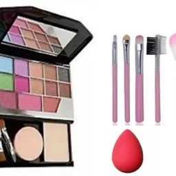 5024 mini laptop makeup kit with 5 brush and 2 puff-image-51