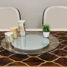 Lazy Susan for Dinning Table, Easier to Serve Coffee or Tea, Curry's-Orignal-18" Clear Trivet-23