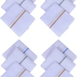 KUBER INDUSTRIES Cotton 12 Pieces Handkerchief set (White) ["White"] Handkerchief-image-30