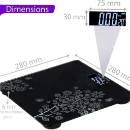 Dwiti Enterprise Digital Body Weight Bathroom Scale, Step-on Technology, Large LCD Display Weighing Scale image 3