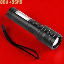 X107 (Rechargeable LED Metal Torch) Zoomable with 3 Modes Flashlight Torch-picture-0