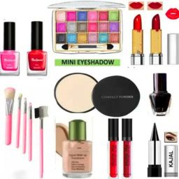 eyeshadow with eyeliner compact foundation nail polish lipstick & makeup brush-image-116