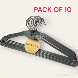 hangers for clothes Hanger with Plastic Coating Hanger for Wardrobe Plastic Dress Pack of 10 Hangers For Dress-13