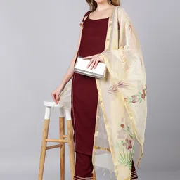 Indi INSIDE Gotta Patti Kurta with Trousers & With Dupatta image 2