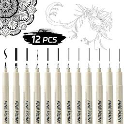 12 PCS ART PEN SET Fineliner Pen-image-68