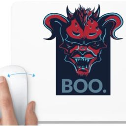UDNAG White Mousepad 'Death | Boo' for Computer / PC / Laptop [230 x 200 x 5mm] Non Slip Base Mousepad-image-40