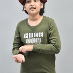Crimsoune Club Boys Typography Printed Long Sleeves Pullover Sweatshirt-image-30
