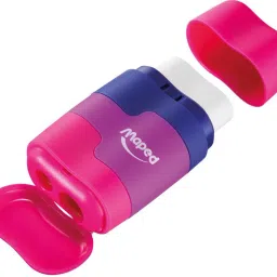 Connect Coloured Duo Eraser and Pencil Sharpener Pack of 2 Eraser-23