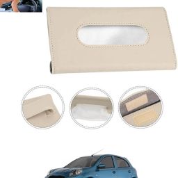 Beige Leatherite Rectangle Shape Fancy Design Tissue Dispencer For Car-99 Vehicle Tissue Dispenser-image-66