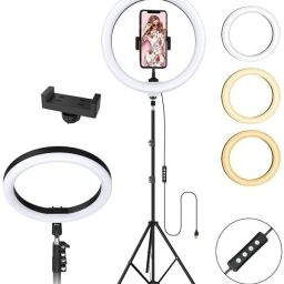 WHEELZ&MOUNTZ Professional 14 Inch Led Ring Light with 7 Feet Tripod Stand for Mobile Phones Ring Flash-image-4