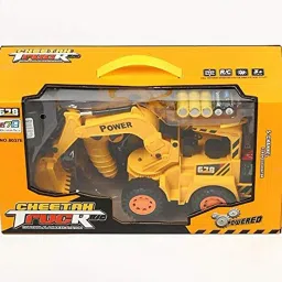 Yellow JCB Cheetah Remote Control and LED Flash Lights JCB Plastic Truck Kids Toys Set-30
