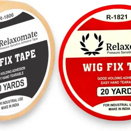 Tape Yellow and Red Both 20 Yard| Transparent | Waterproof | Wig/Patch Tape Hair Accessory Set-image-41